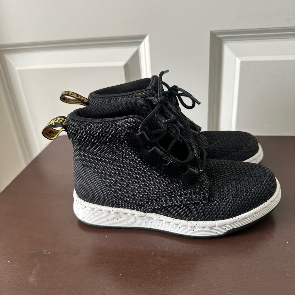 Dr. Martens Women’s High Top Telkes Black Knit Sneaker Size 5